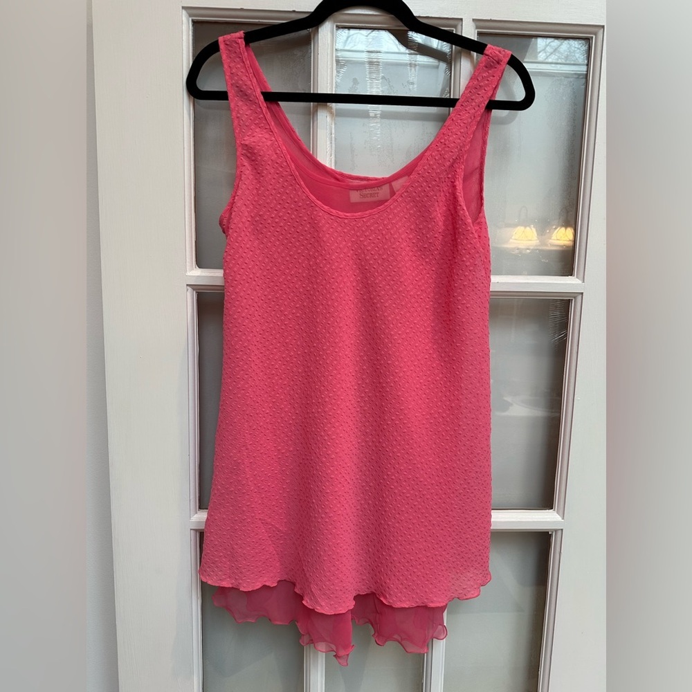 Vintage Victoria’s Secret Pink Patterned Gold Label Slip Dress Lingerie Size S